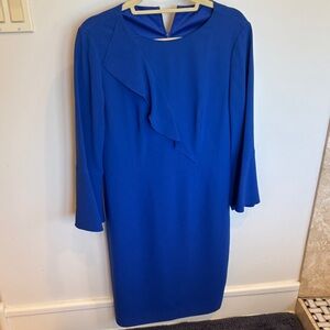 Elie Tahari Royal Blue Long Sleeve Dress